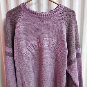Vintage 90s Bugle Boy Sweater AdultPurple Crewneck Sweatshirt